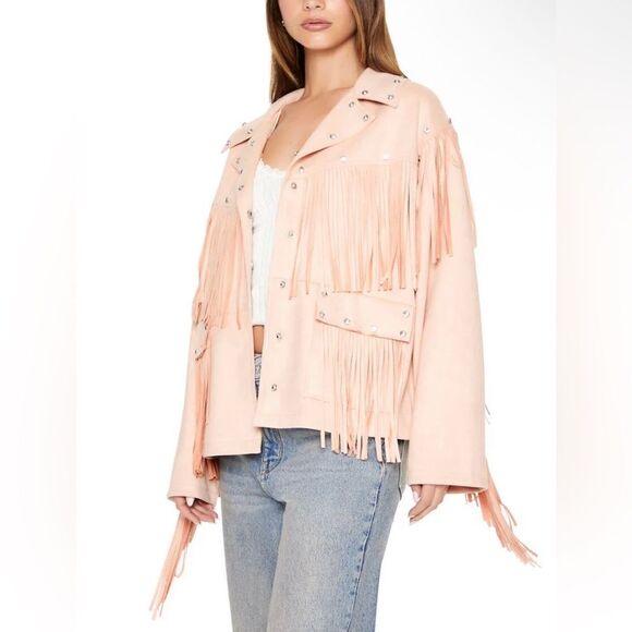 FRINGE FAUX SUEDE & GEM JACKET - Picture 2 of 8